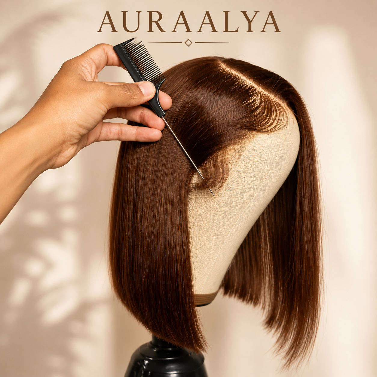 AURAALYA™ | Short Wig Brun Chocolat